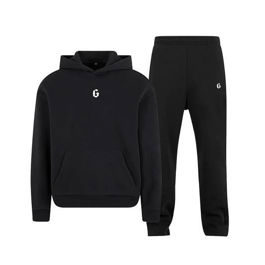 Ghazi Core Embroidered Black Track Pants Tracksuit
