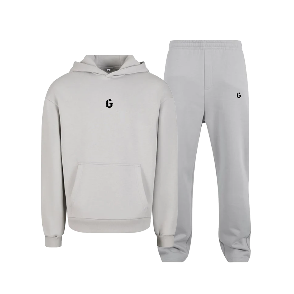 Ghazi Core Embroidered Grey Track Pants Tracksuit