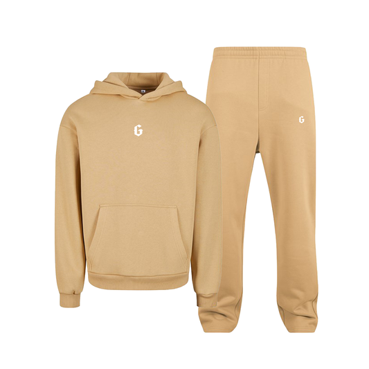 Ghazi Core Embroidered Sand Track Pants Tracksuit