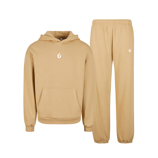 Ghazi Core Embroidered Sand Sweat Pants Tracksuit