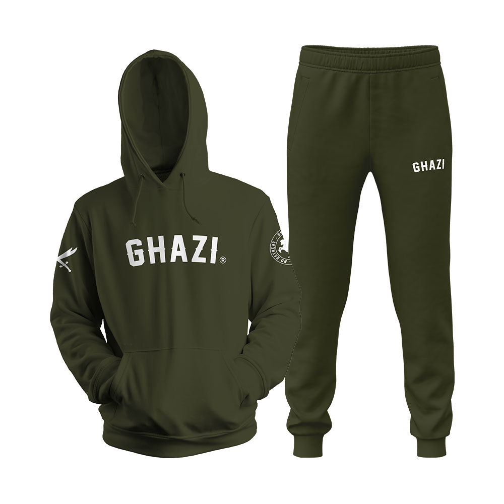 Ghazi Emir Khaki Hooded Tracksuit