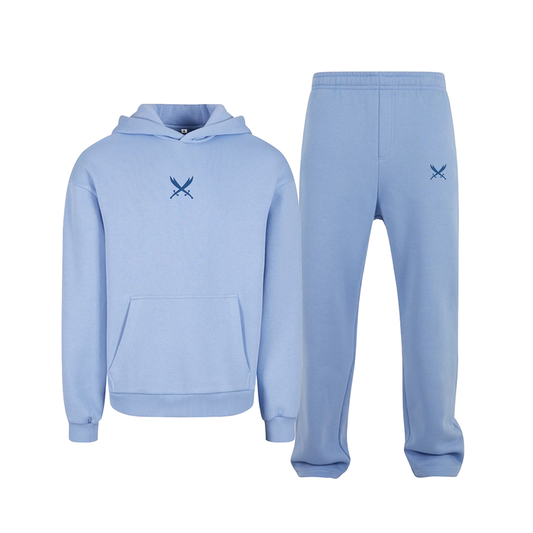 Ghazi GZ1 Embroidered Powder Blue Track Pants Tracksuit