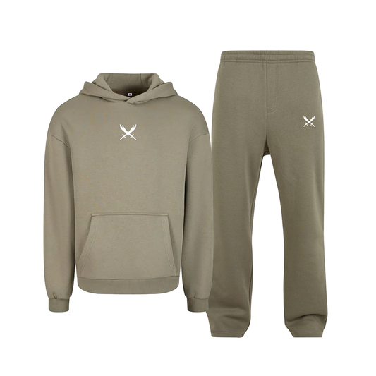 Ghazi GZ1 Embroidered Khaki Track Pants Tracksuit