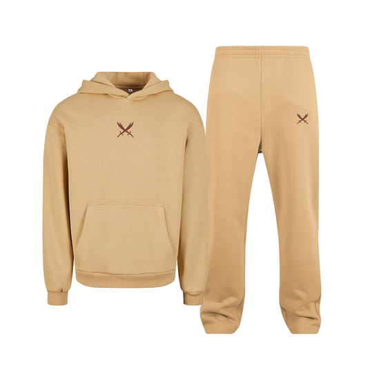 Ghazi GZ1 Embroidered Sand Track Pants Tracksuit