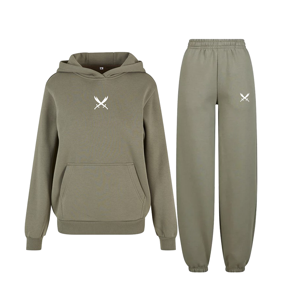 Ghazi Womens GZ1 Embroidered Khaki Tracksuit