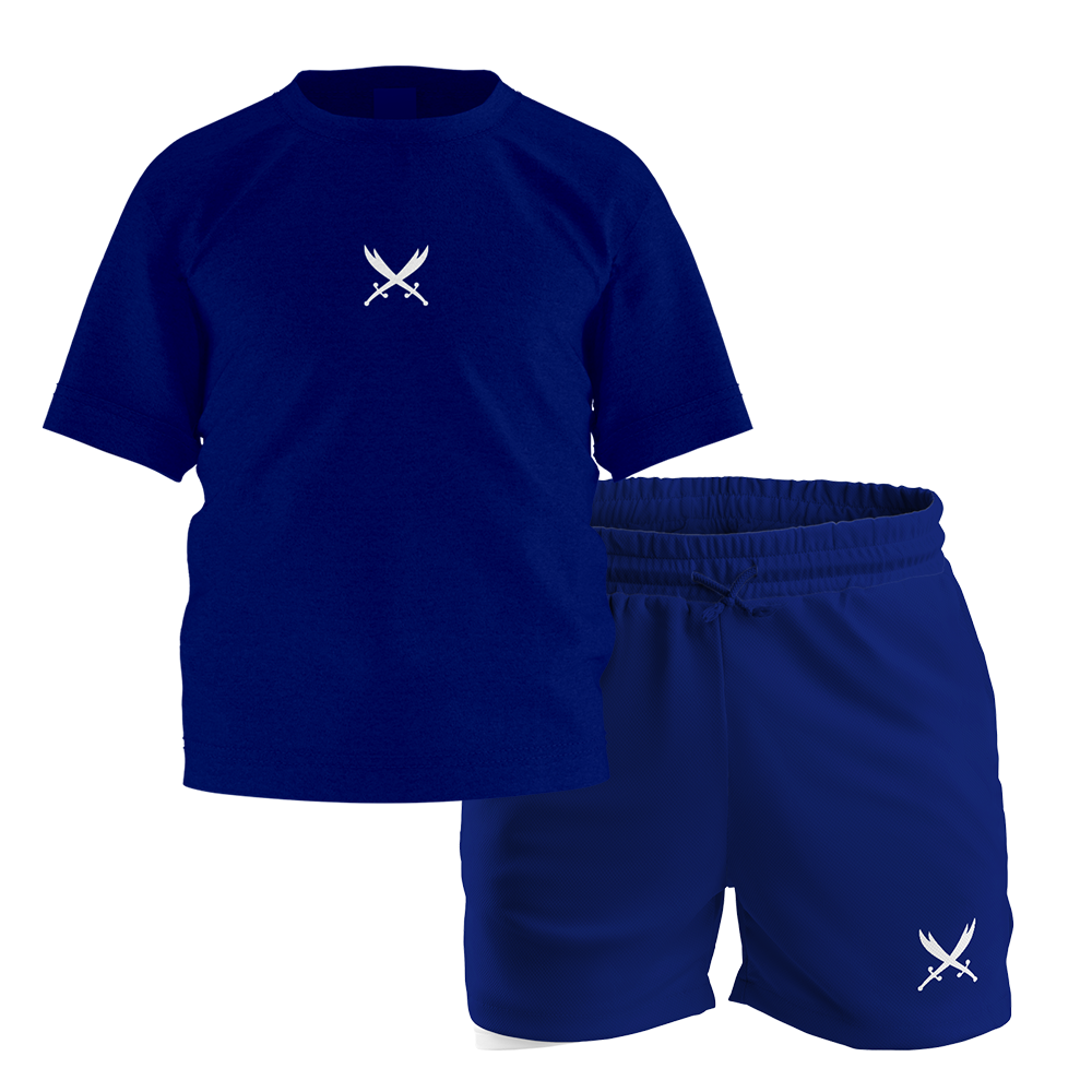 Ghazi Kids GZ1 Tech-Fit Navy T-Shirt & Shorts Set