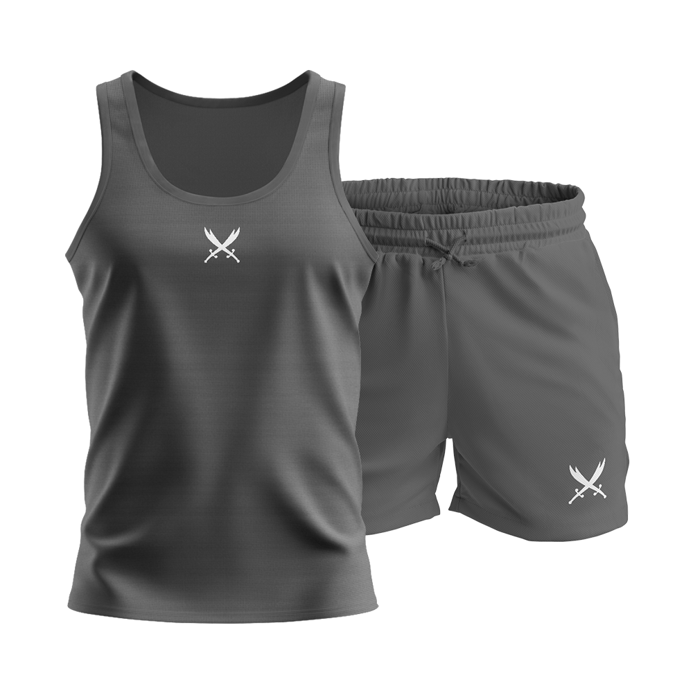 Ghazi GZ1 Tech-Fit Charcoal Vest & Shorts Set