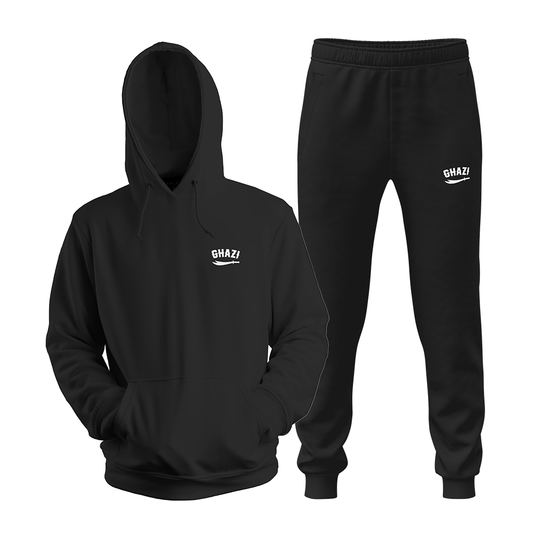 Ghazi Recon Mens Black Hoodie & Joggers Set