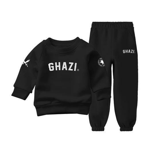 Ghazi Emir Kids Black Sweatshirt Tracksuit Set