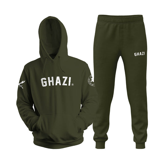 Ghazi Emir Khaki Hooded Tracksuit