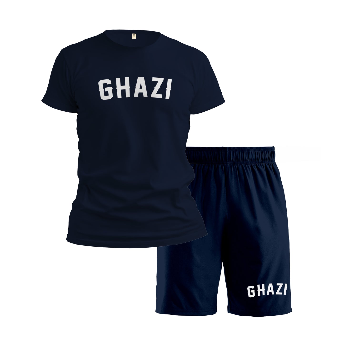 Ghazi Cool Lightweight Navy T-shirt & Shorts Set