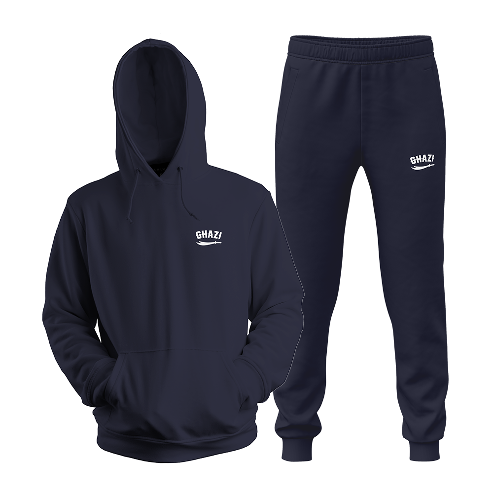 Ghazi Recon Mens Navy Blue Hoodie & Joggers Set