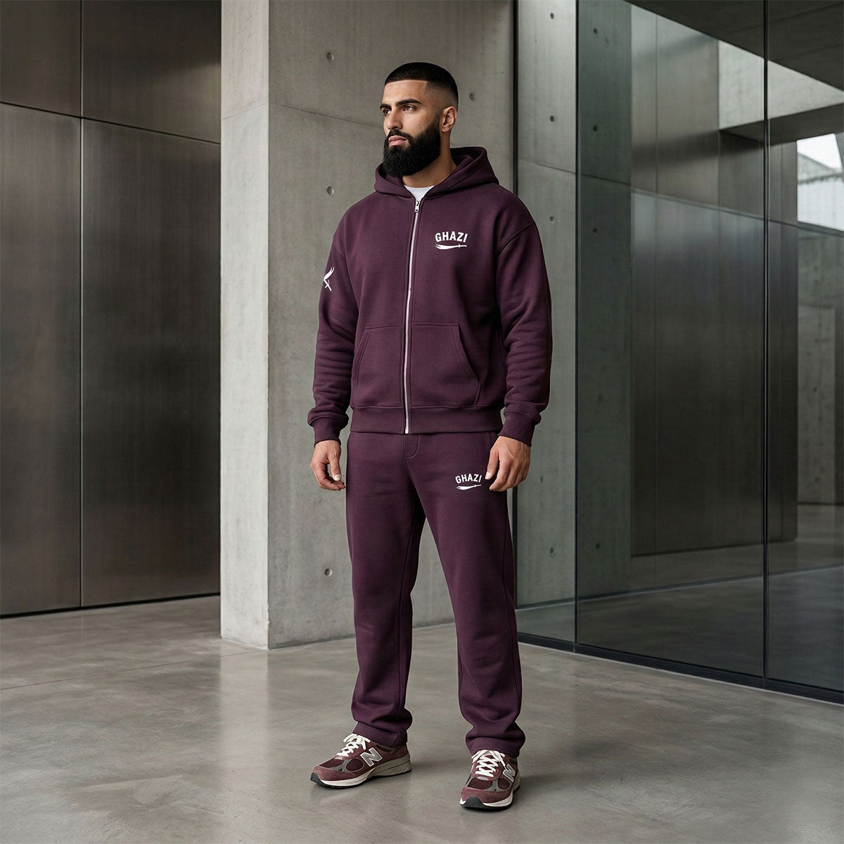 Ghazi Recon Oversized Zip-Up Hoodie & Track Pants Set
