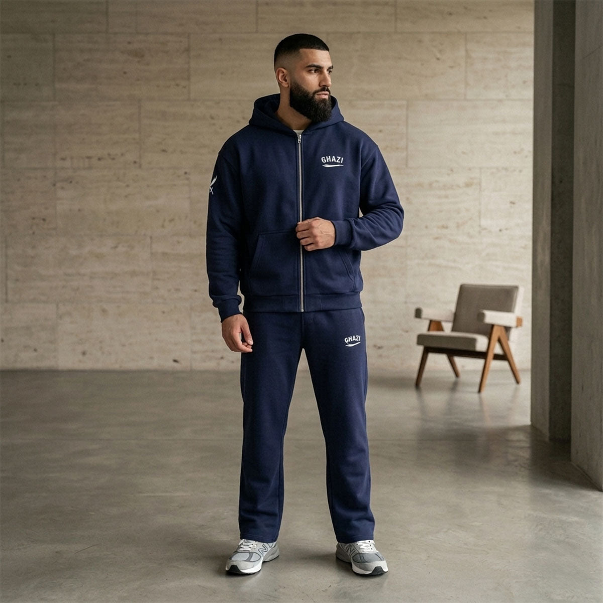 Ghazi Recon Oversized Zip-Up Hoodie & Track Pants Set