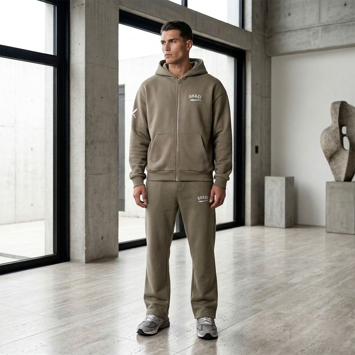 Ghazi Recon Oversized Zip-Up Hoodie & Track Pants Set